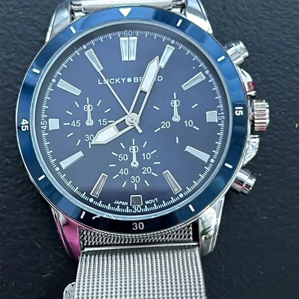 Lucky Brand NEW Men's Silver Watch with Mesh Band